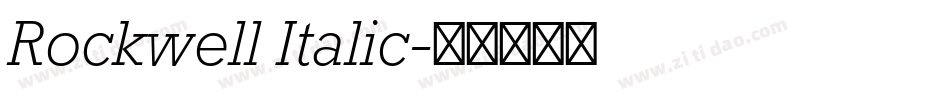 Rockwell Italic字体转换